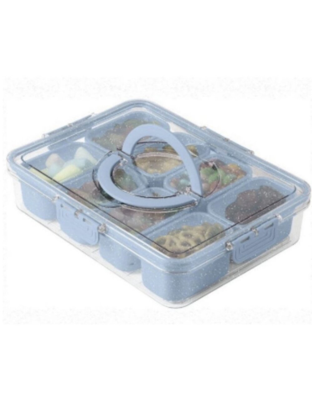 CWC Cook with Color On-The-Go Snack Box 8 Compartments Blue BPA Free